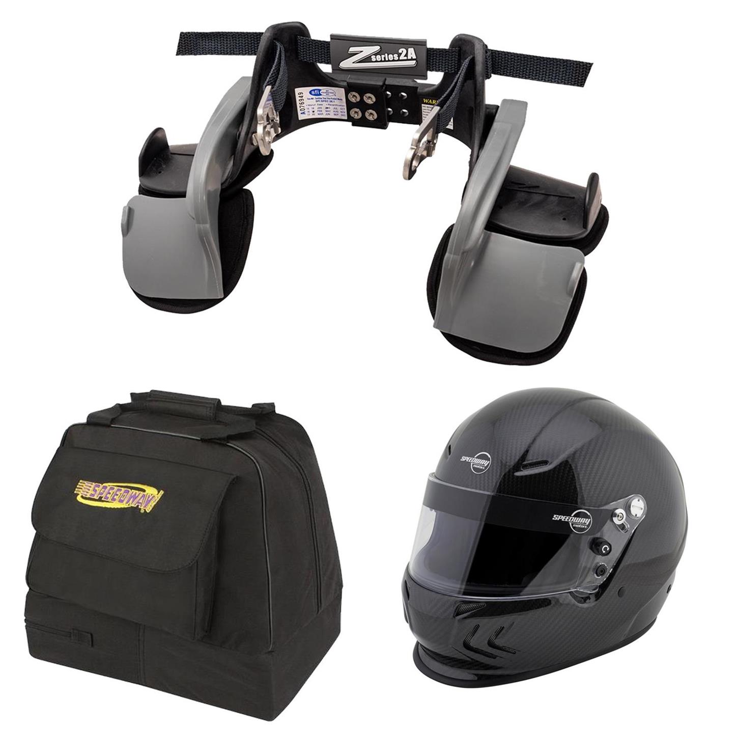 Speedway Motors SA2020 Carbon Fiber Helmet/Restraint Kit