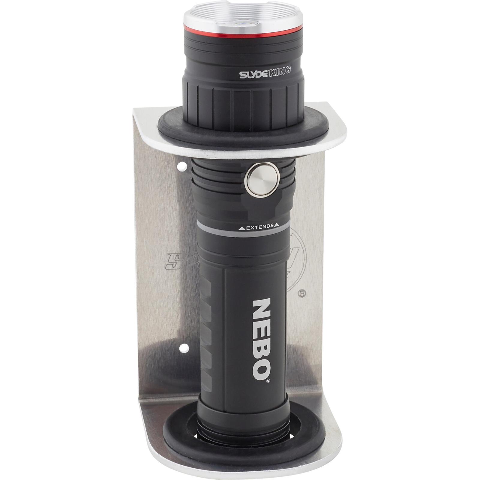 Wall Mount Flashlight Holder, Aluminum, 13/4 Inch Hole