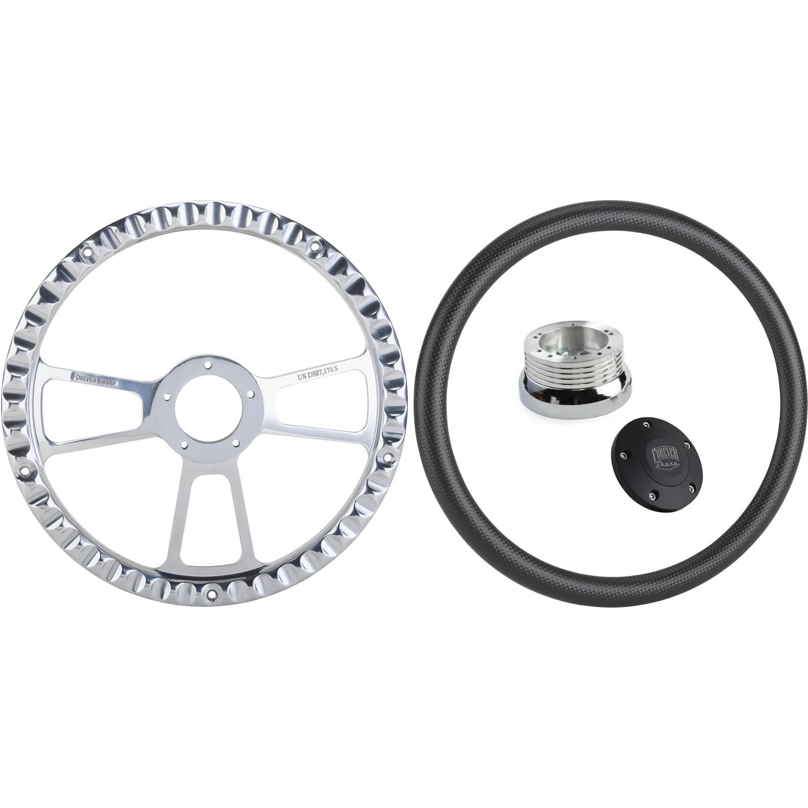 Forever Sharp 14 Inch Muscle Car Steering Wheel Kit