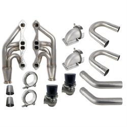 SBC Twin-Turbo Hot Side Kit W/ 44mm Wastegates and 3-in. Piping