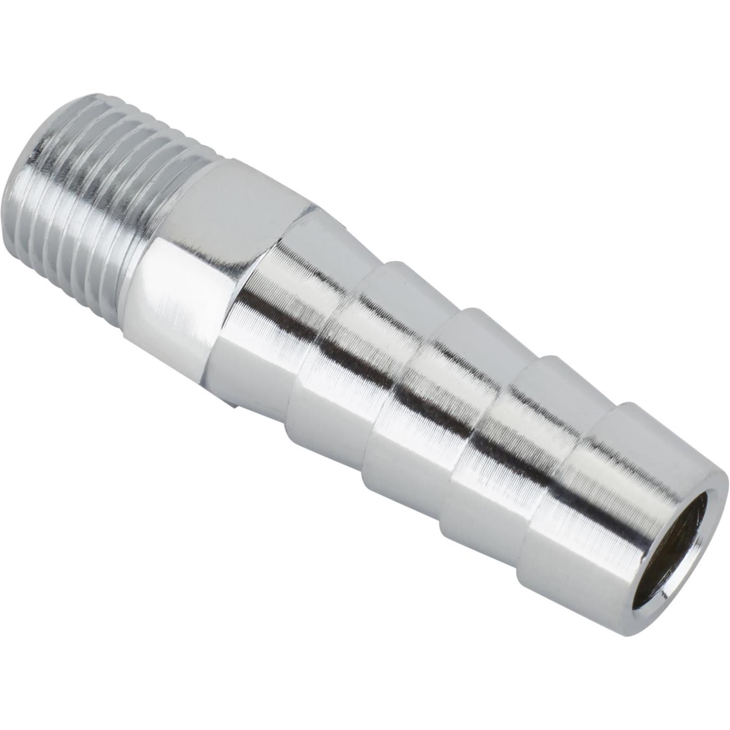 Straight Chrome Fitting, 3/8 Inch Hose to 1/8 Inch NPT