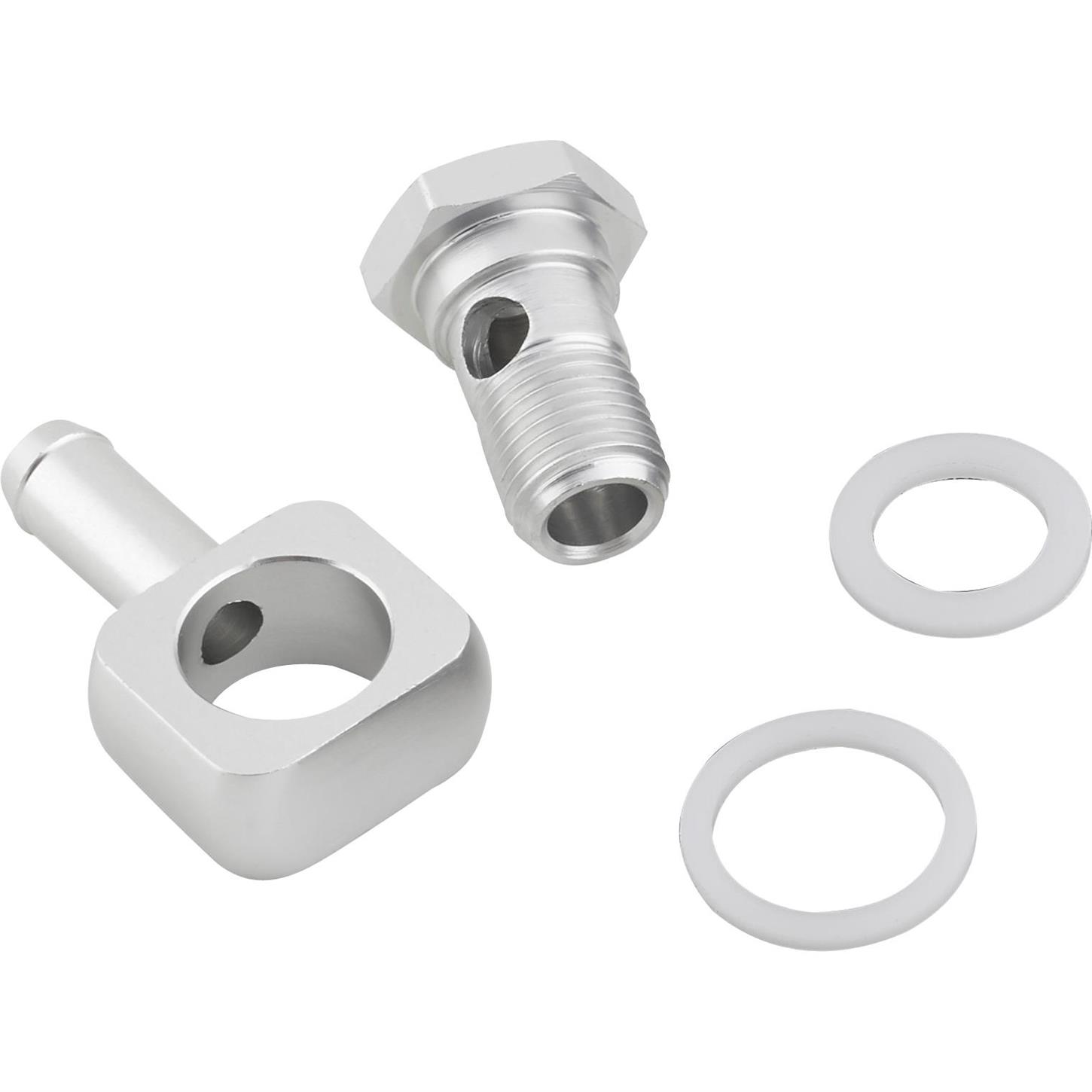Single Banjo Style Fuel Fitting, 5/16 Inch Hose