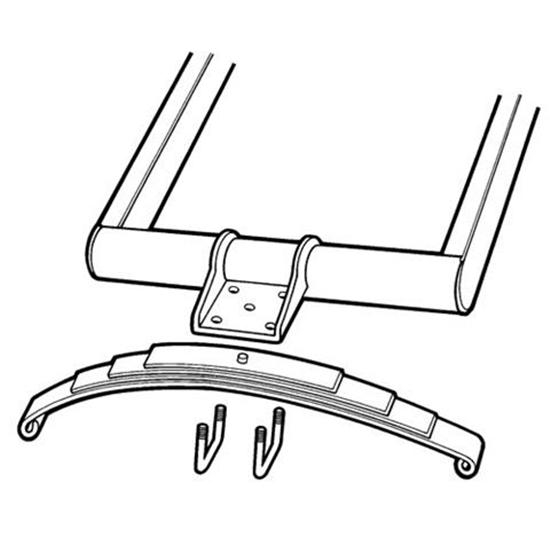 Front Frame Leaf Spring Perch Kit, Low Ride Height