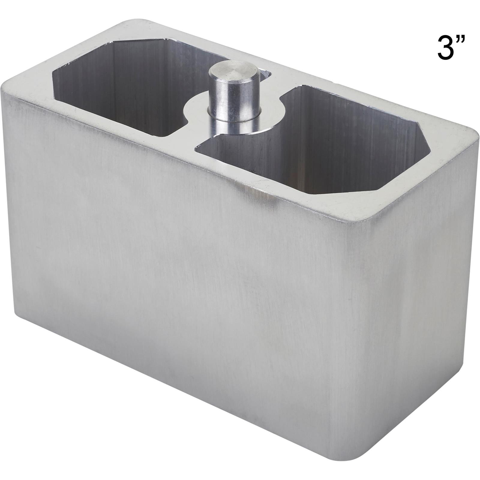 Aluminum 3 Inch Extruded Leaf Spring Lowering Block