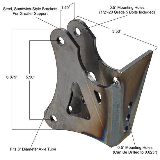 Speedway FourBar Rear Axle Brackets