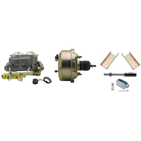 1962-67 Chevy II Nova 9/" Power Brake Booster /& Dual Reservoir Master Cylinder