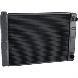 Dual/Double Pass All Aluminum Racing Radiator, SBC/BBC, Black