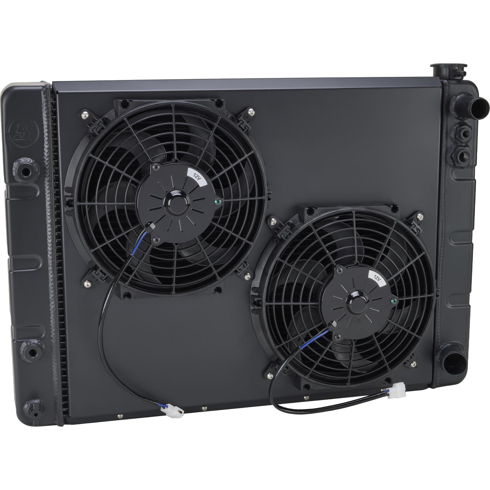 WindChill® Universal LS Swap Black Aluminum Radiator Kit w/ Trans