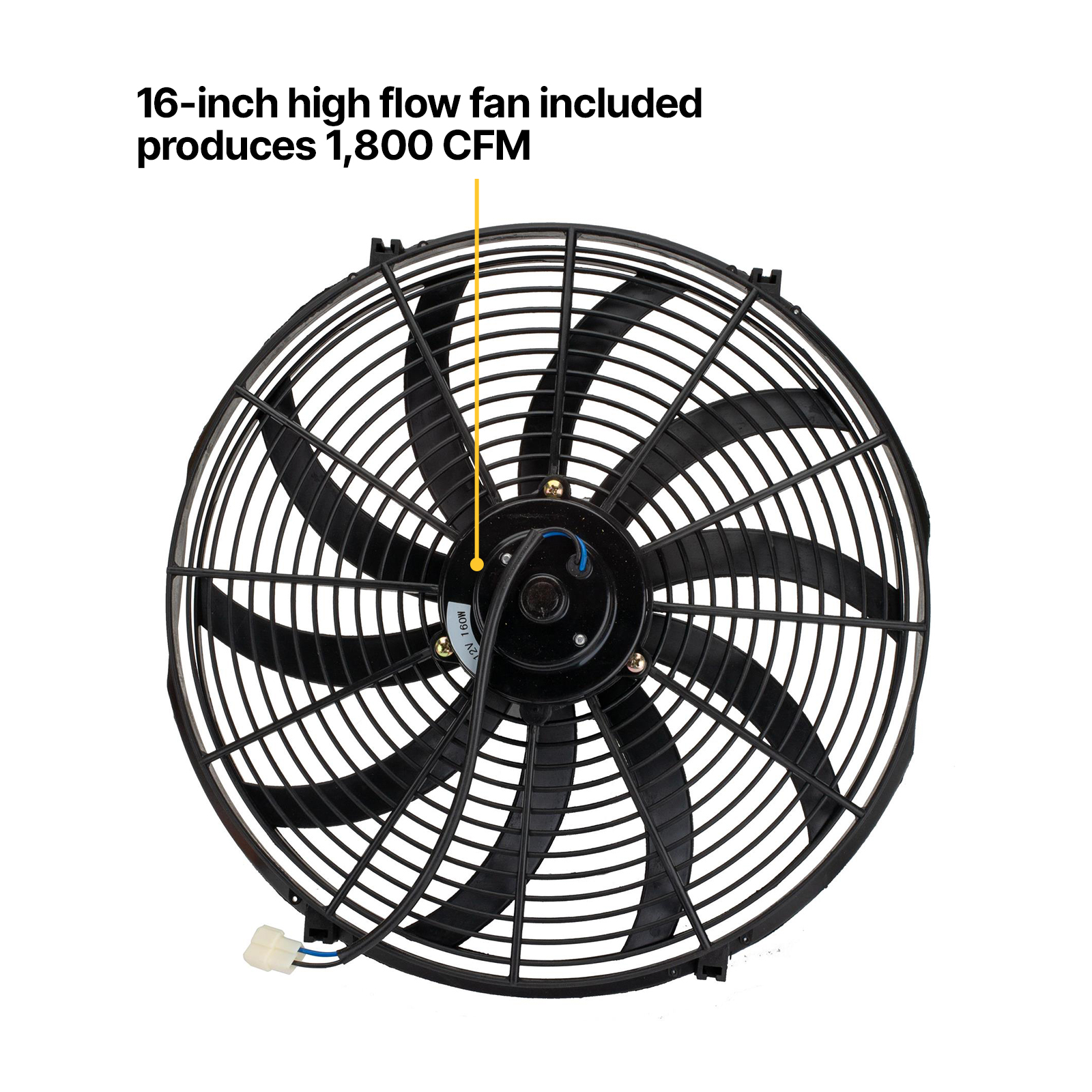 WindChill® LS Swap Black Aluminum Radiator w/ Transmission Cooler