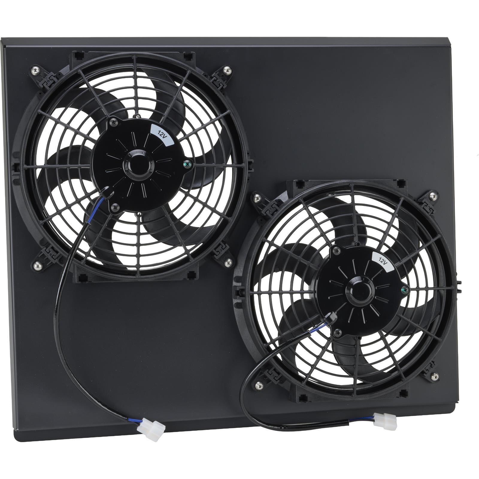 ACD-2ファンユニット 24V 105m³/h 2ファンセット Dual Electric Fan & Black Shroud Kit for Speedway Aluminum Rad