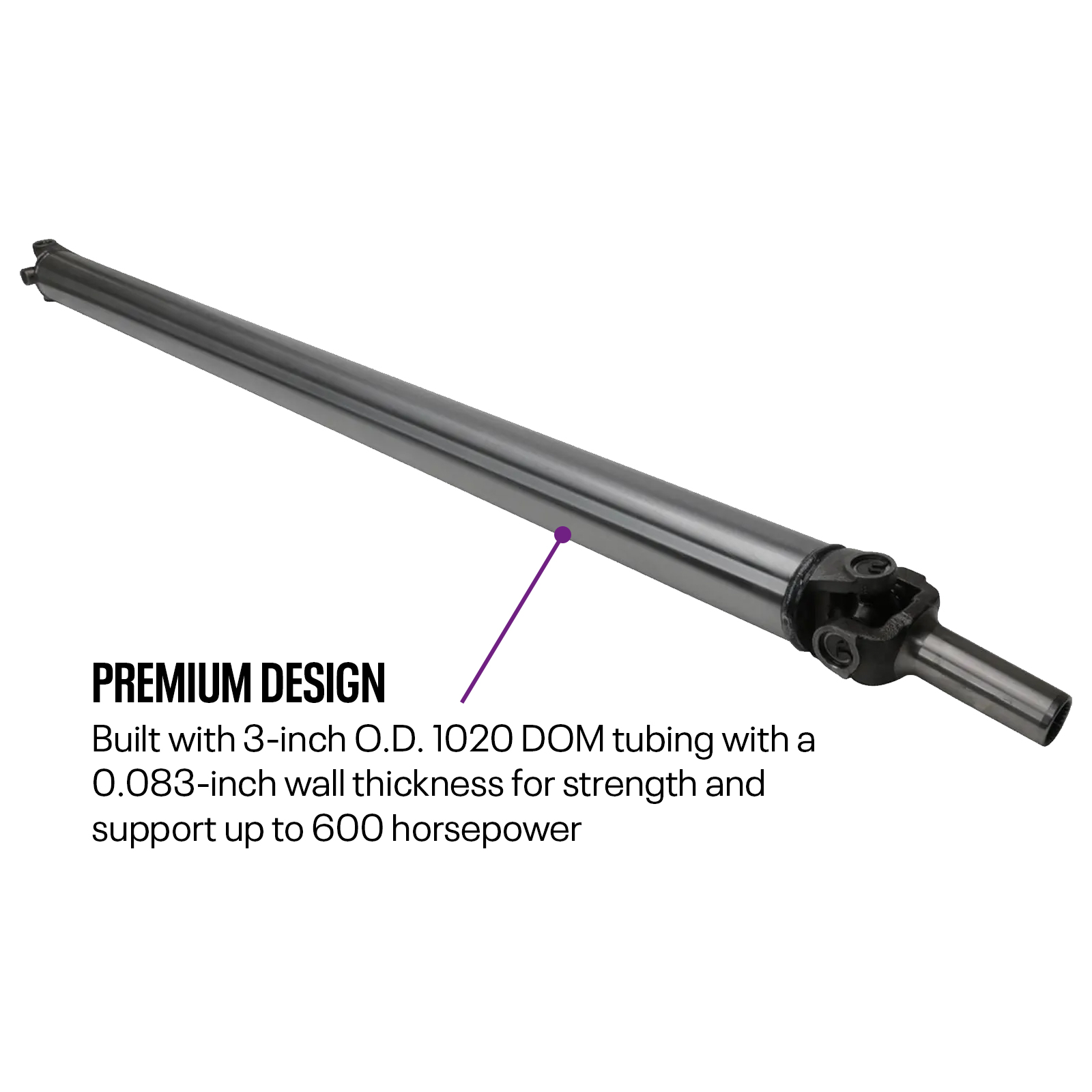 UWeldIt Custom Steel Driveshaft Kit, 1310 Series, 3 Inch OD