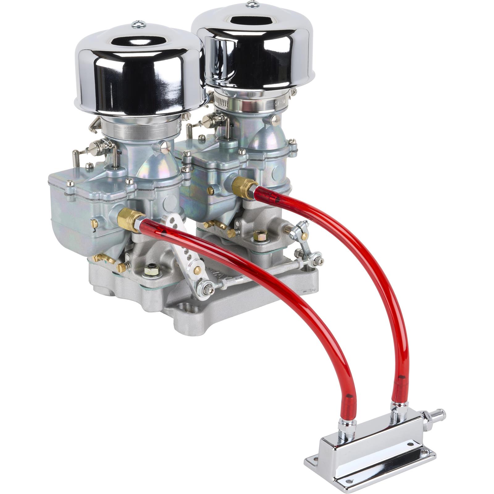 Two Plain 9 Super 7® Carbs to 4-Bbl Intake Manifold Adapter Kit