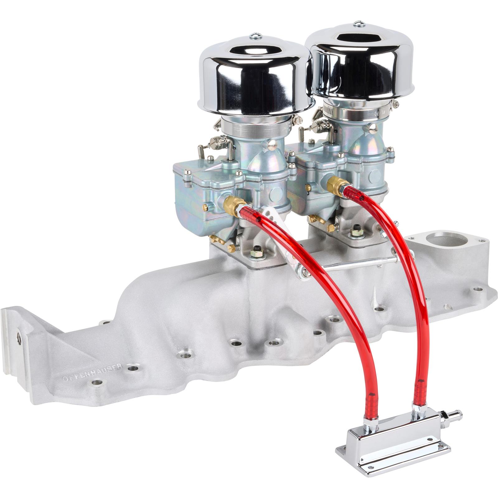 Plain 9 Super 7® 2x2 Carb/Offy Intake Kit, 1932-48 Flathead