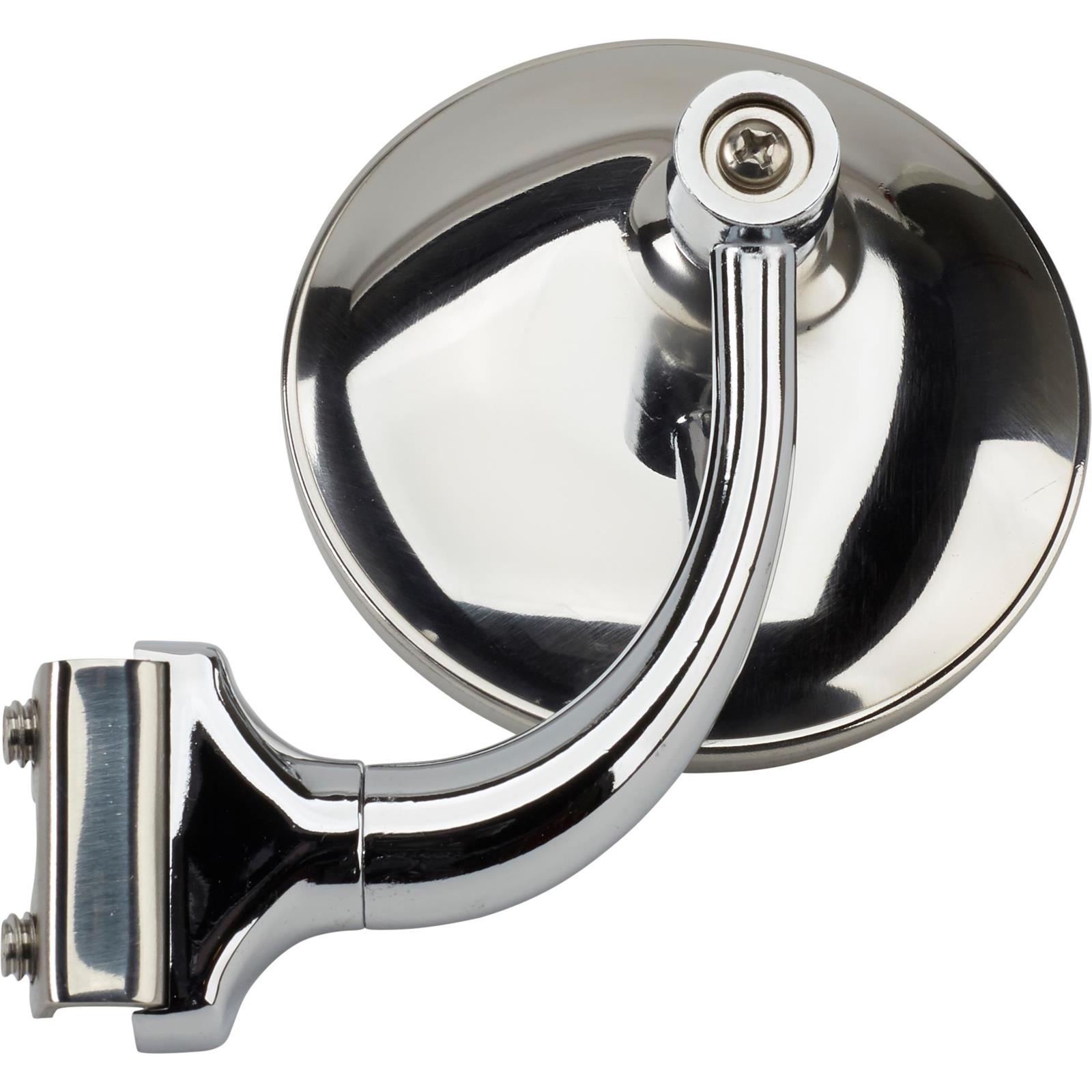 Universal L/R Side ClampOn Rear View Door Top Peep Mirror, 3 In