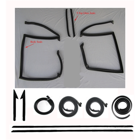 Complete Weather Stripping Kit for 198292 Camaro/Firebird w/TTops