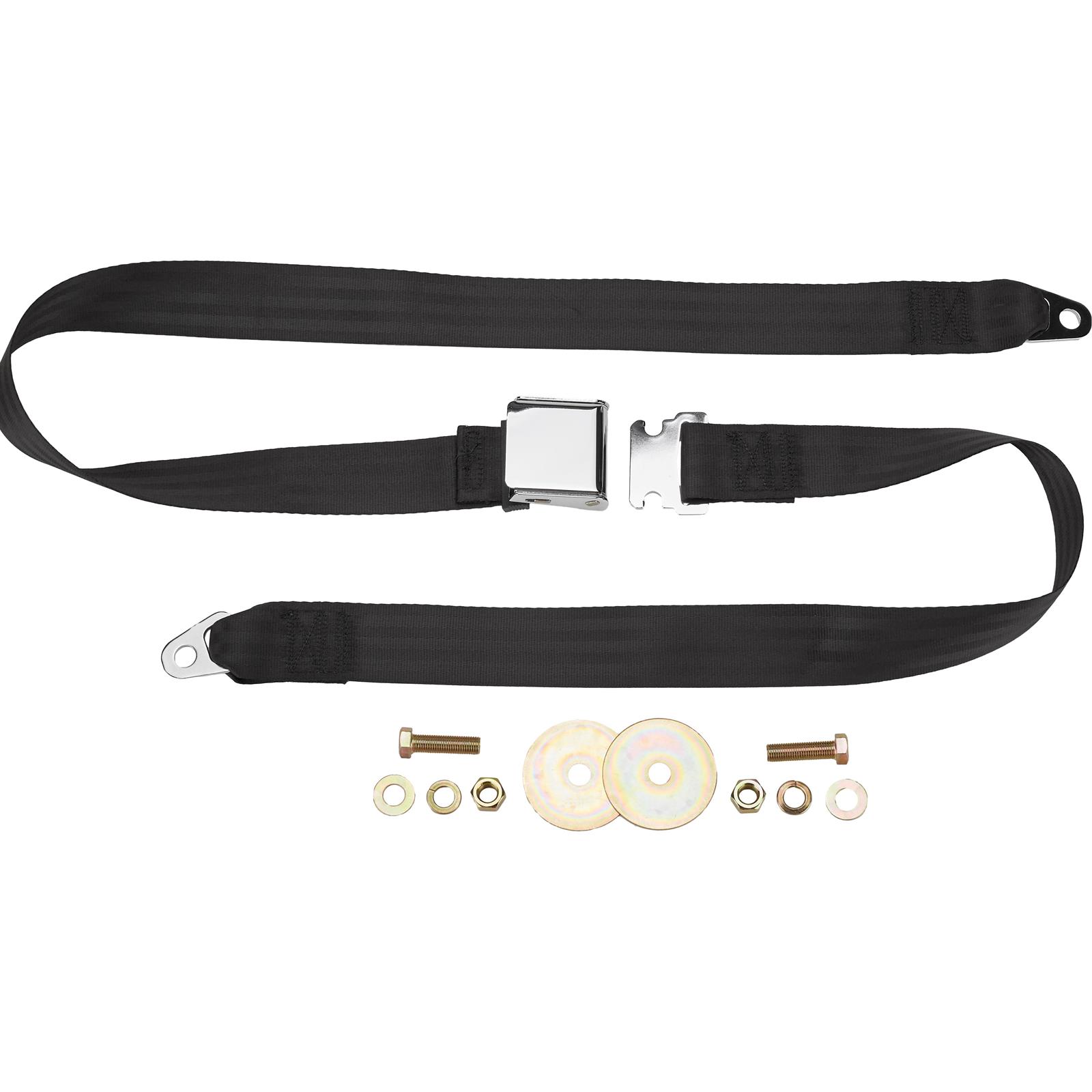 Dynacorn SBL-BK74 74 Inch Vintage Style Seat Belt, Camaro, Black, Each