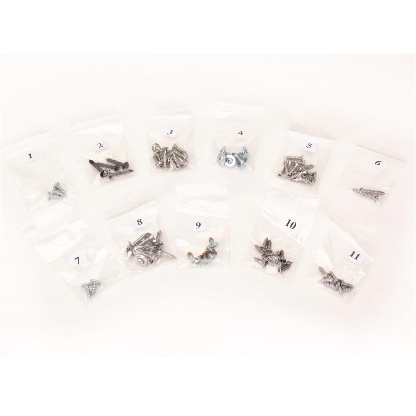 Mr. G's GM1625 71-72 Chevelle Interior Screw Kit, 2 Dr, 76 Screws
