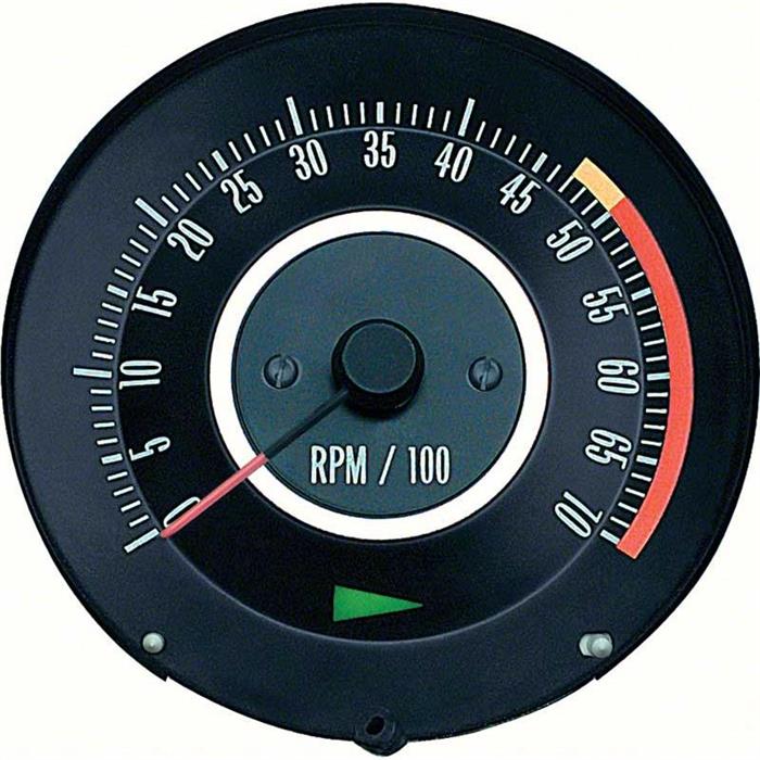OER 6468909 1967 Camaro Tachometer w/5000 Red Line, 327ci