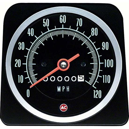 OER 6482887 69 Camaro Speedometer, 120 MPH, without Speed Warning