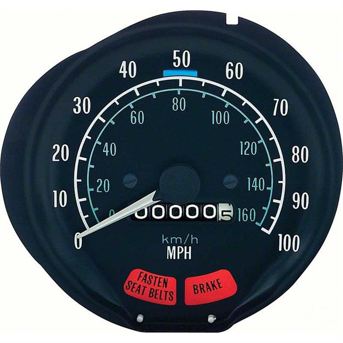 OER 8986779 7579 Firebird Speedometer, 100 MPH