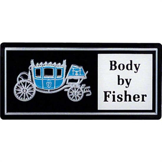OER 20010201 7890 GM Door Sill Plate Emblem, Body By Fisher, Ea
