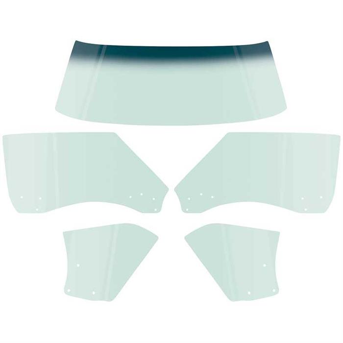 OER E353T 68-69 GM F-Body Convertible Glass Kit, Light Green Tint