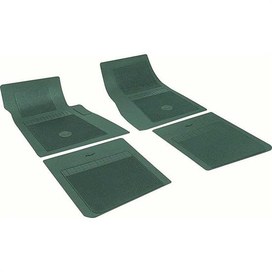 OER FP73013 Chevy 4 Piece Dark Green Floor Mat Set w/Bow Tie