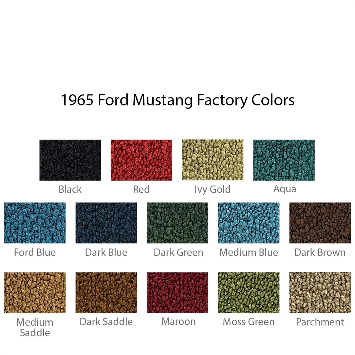1965-68 Ford Mustang Coupe 80/20 Loop Carpet Kit – Molded & Ready To Install (01-Black)