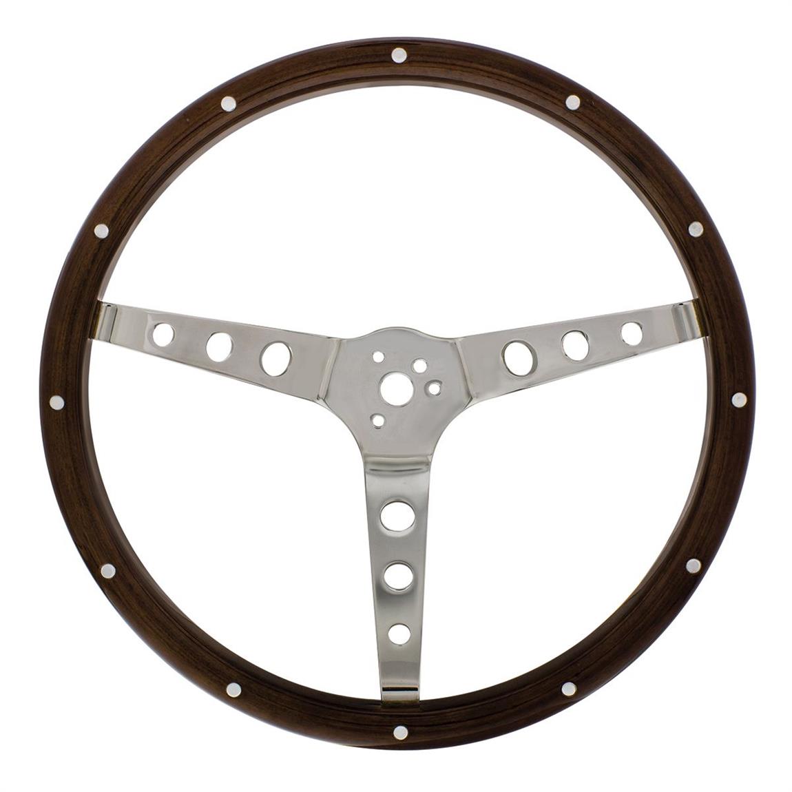 United Pacific 110794 15" Woodgrain Steering Wheel