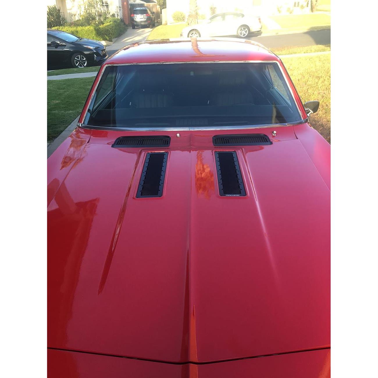 Trackspec 1GCAMRSSSB Drop In Hood Louvers, 196769 Camaro RSSS