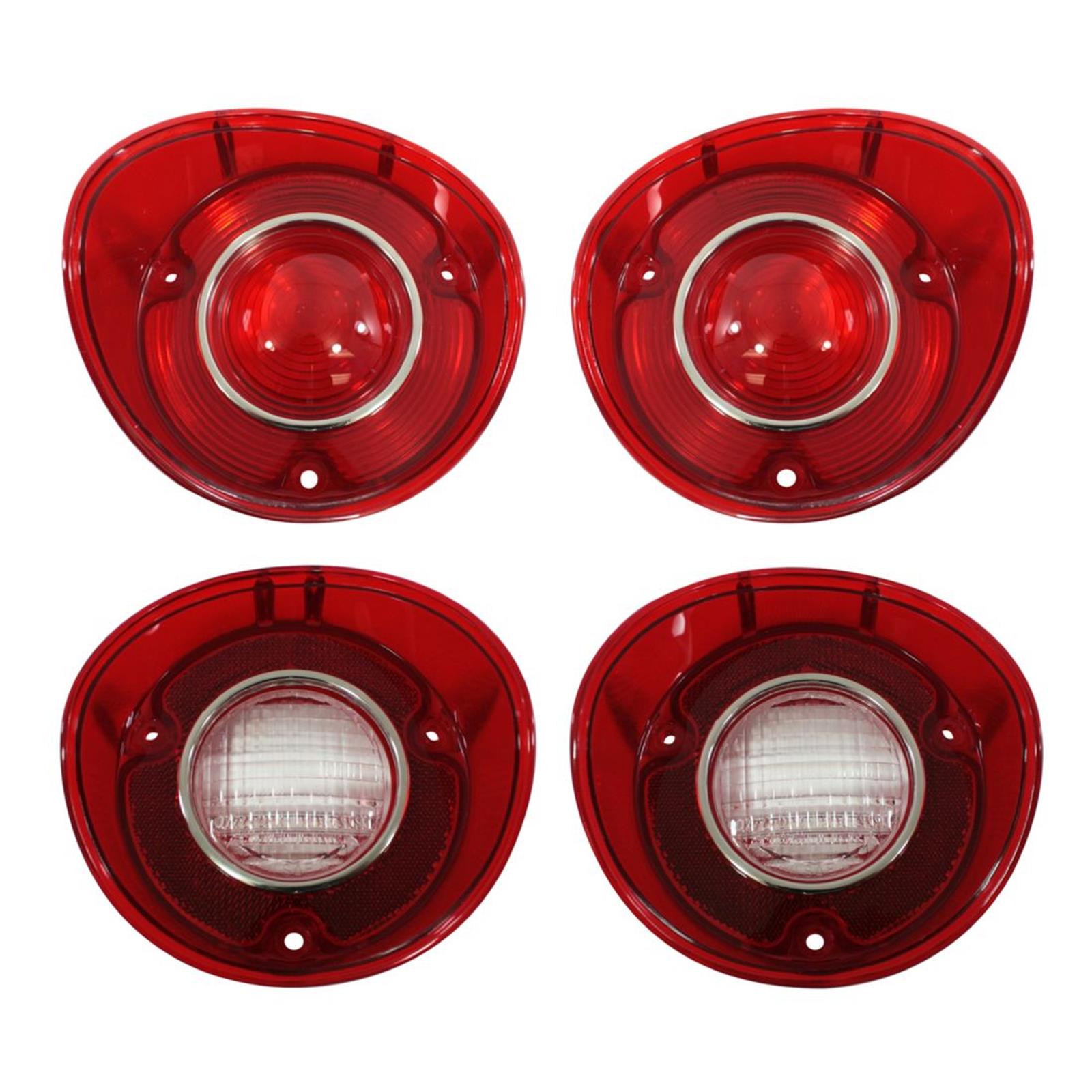 Trim Parts A4406K 1972 Chevelle Tail and Back Up Light Lens Set