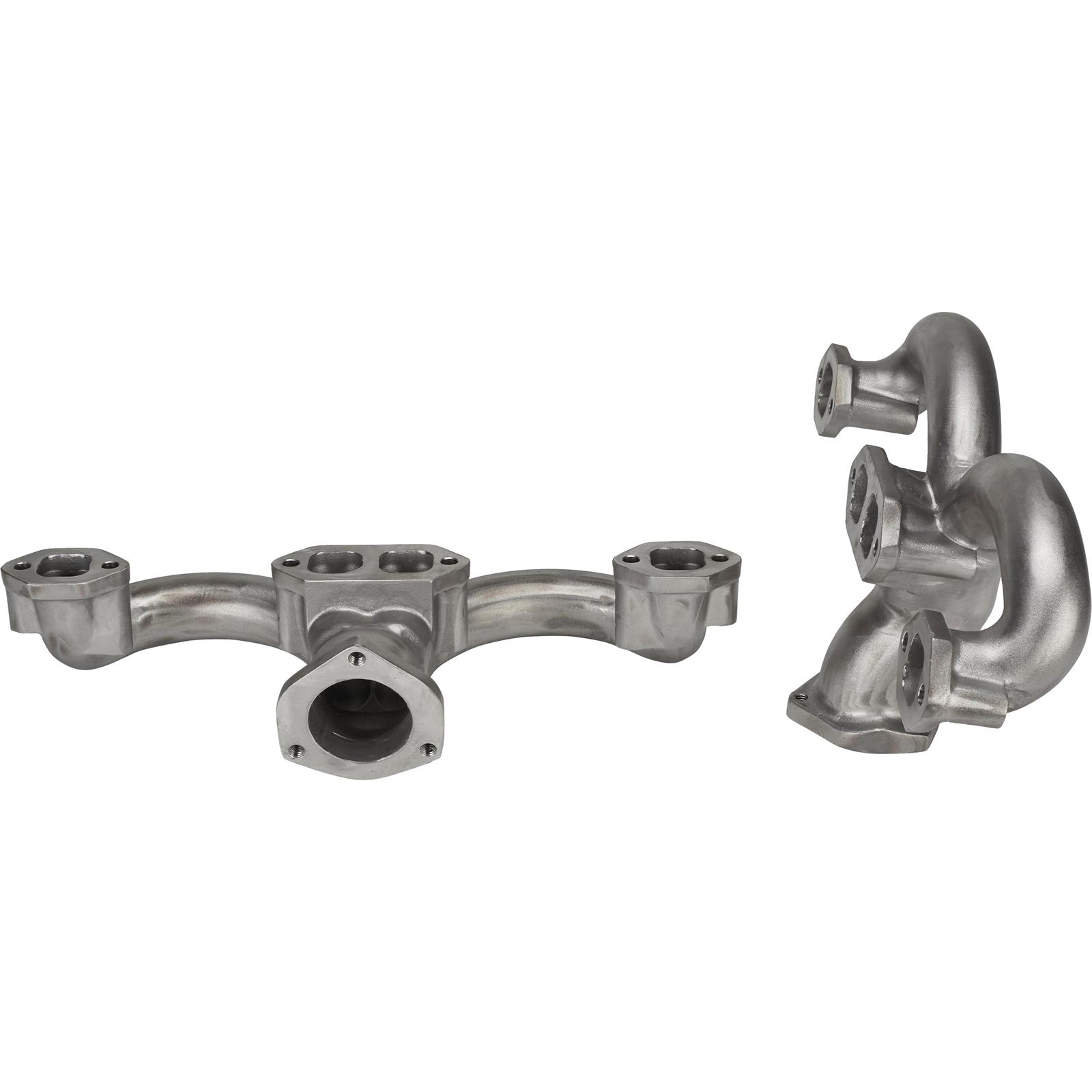 TruRam® SBC Exhaust Manifolds, Unpolished Stainless