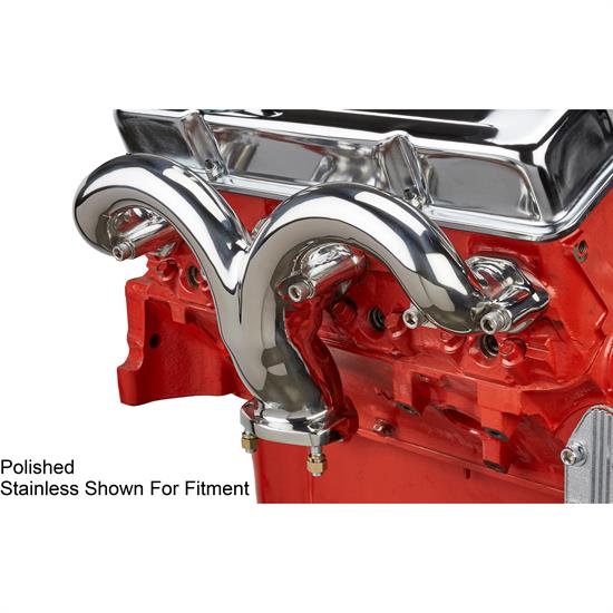 TruRam® SBC Exhaust Manifolds, Unpolished Stainless