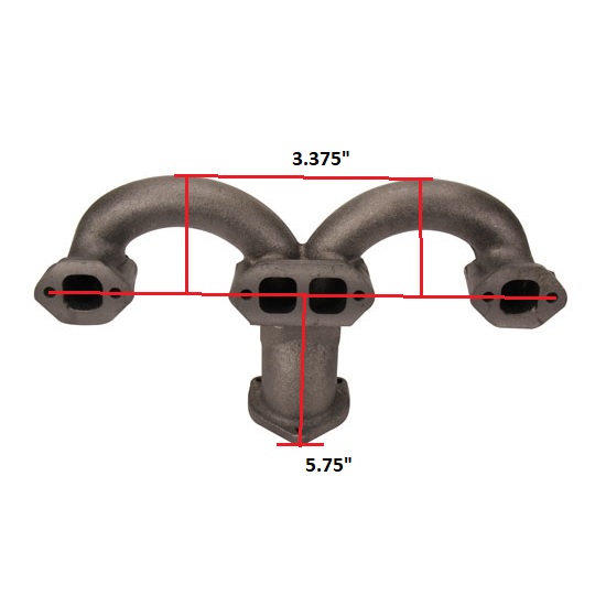 TruRam® SBC Exhaust Manifolds, Unpolished Stainless