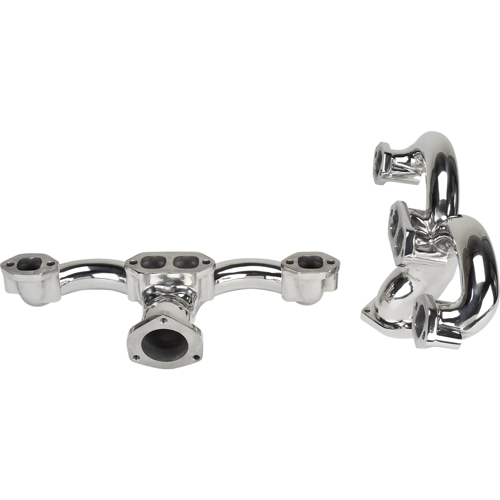 TruRam® SBC Exhaust Manifolds, Polished Stainless