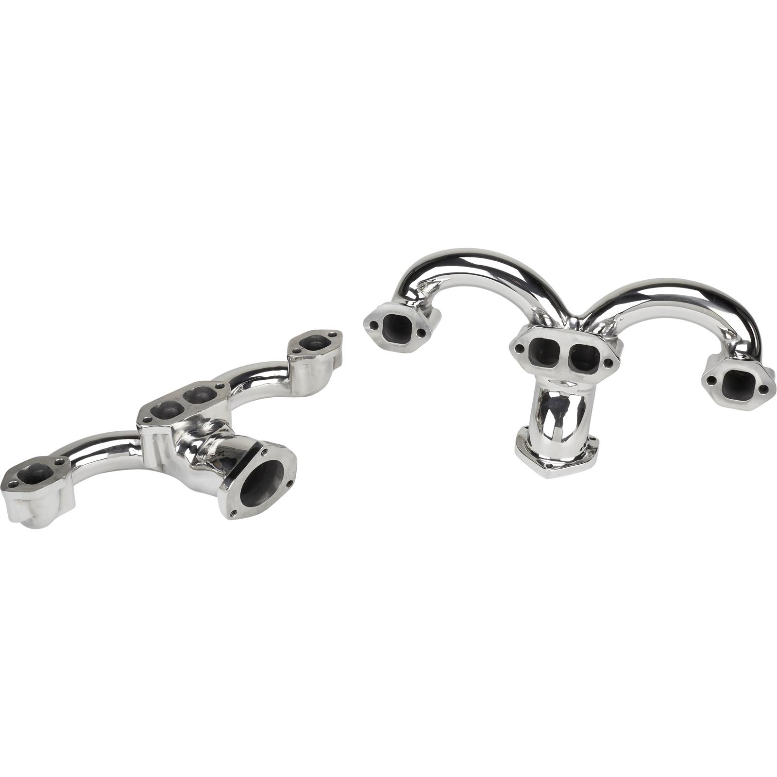 TruRam® SBC Exhaust Manifolds, Polished Stainless