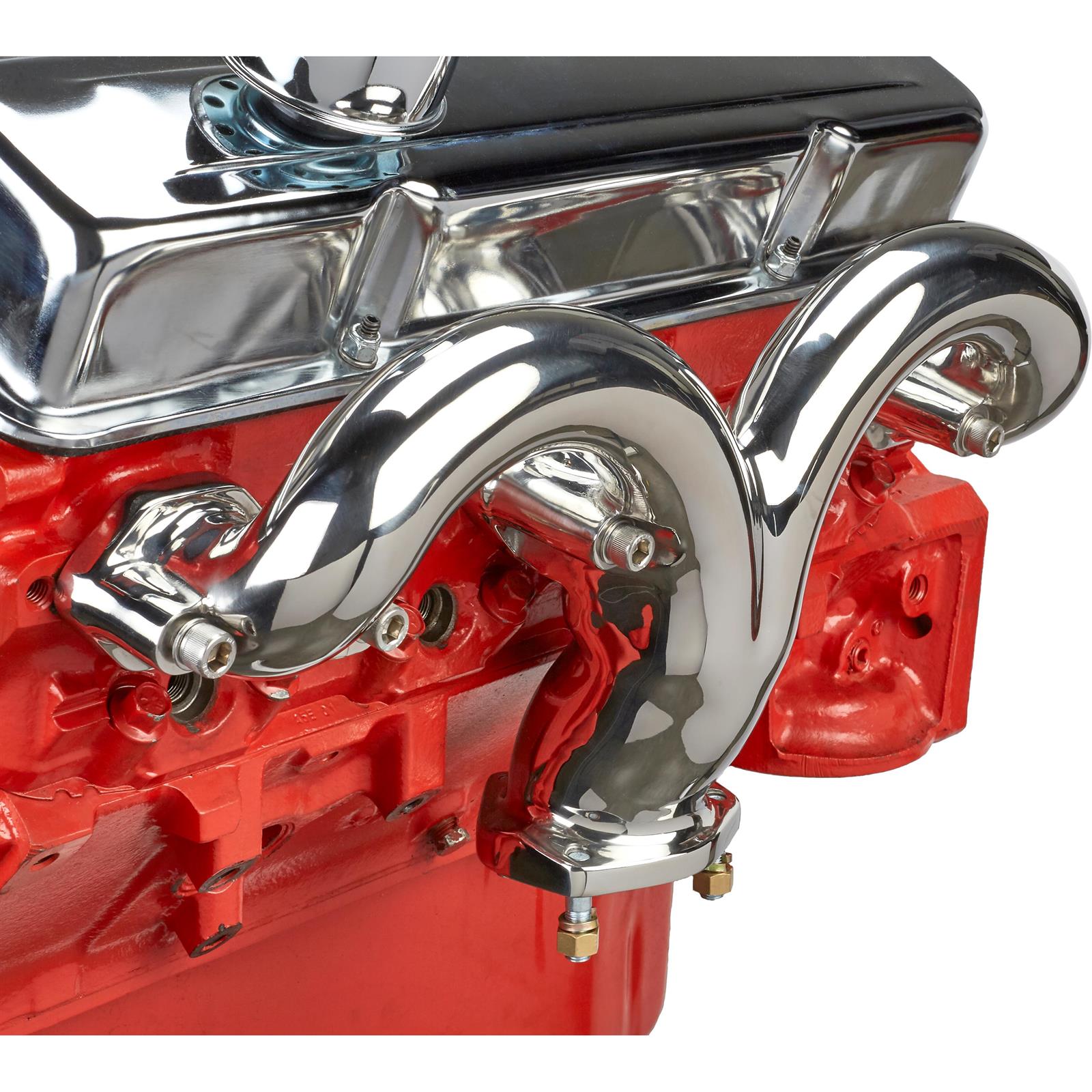 TruRam® SBC Exhaust Manifolds, Polished Stainless