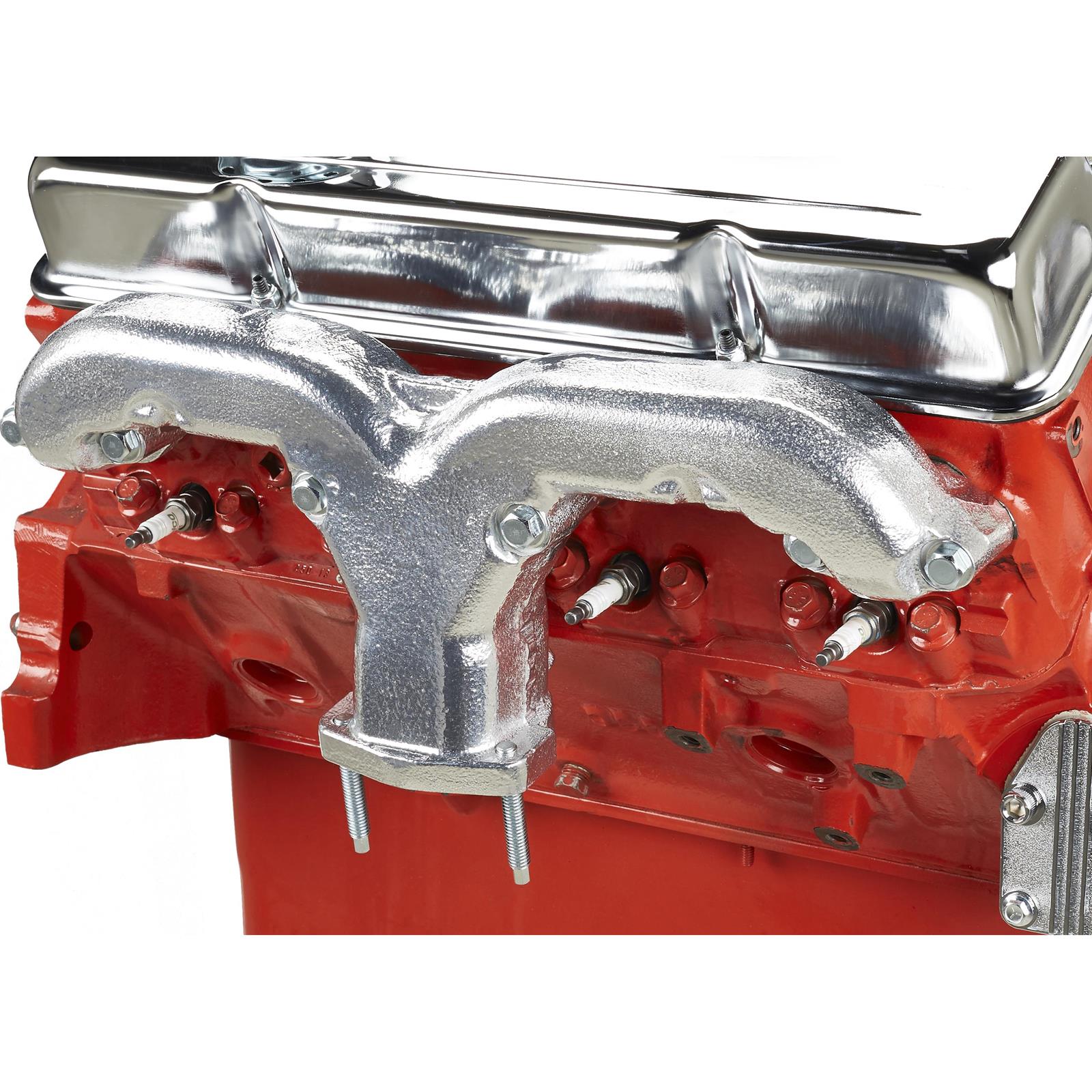 ★ MUUTO★ Horn Trimmed GLAB 08 C1 MUG8C1 Smoothie Rams Horn Exhaust Manifolds, Small Block Chevy, Silver