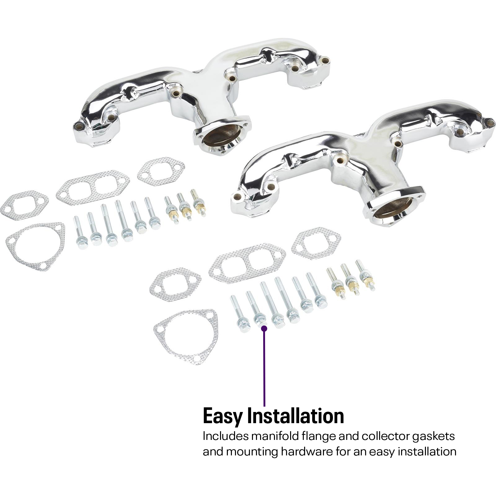 Smoothie Rams Horn Exhaust Manifolds Small Block For Chevy SBC 283/ 305