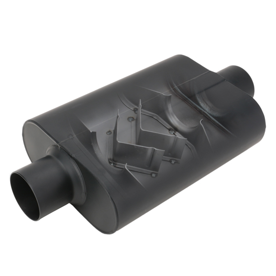 Speedway Welded Chamber Muffler, 3 Inch, Offset Inlet/Center Outlet