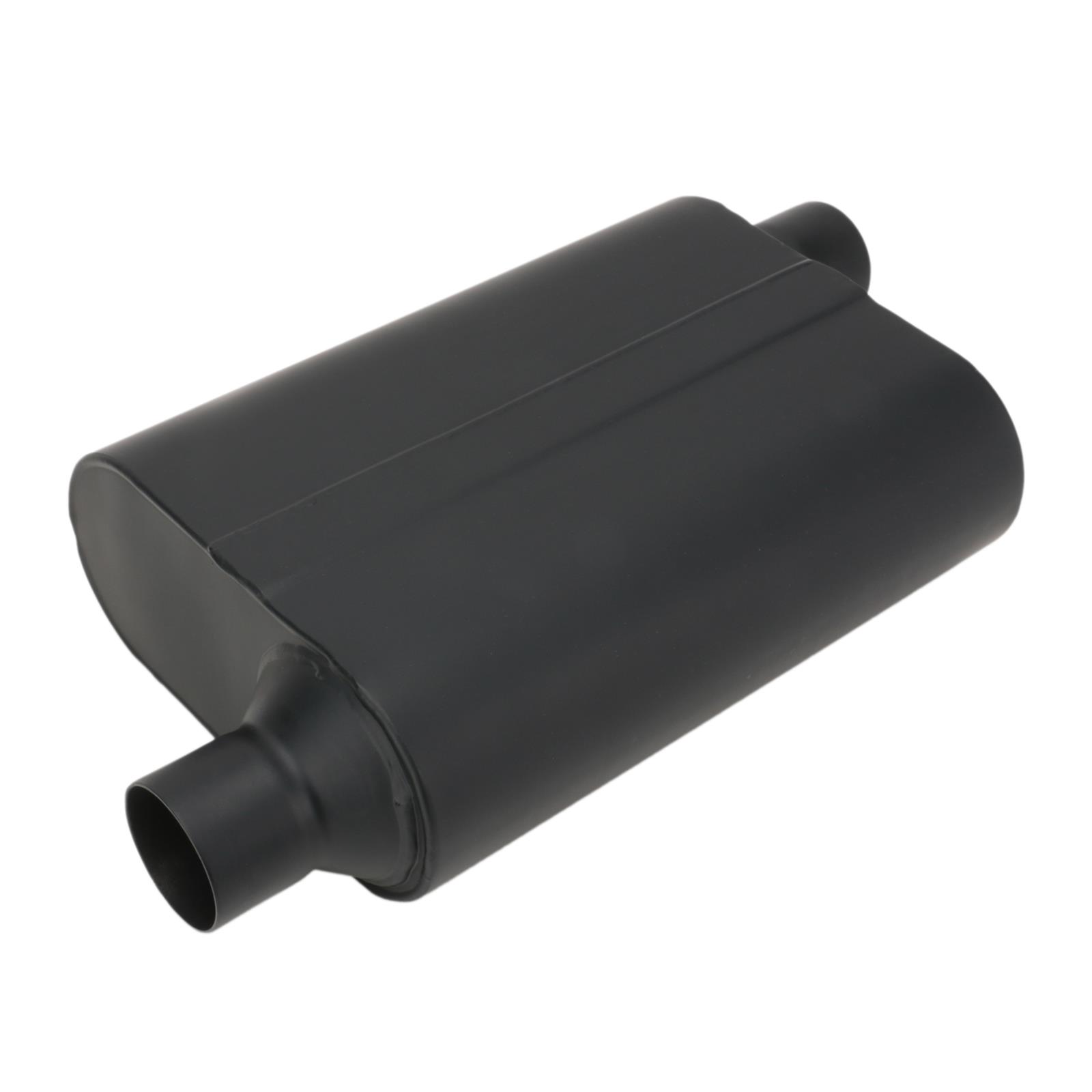 A-KARCK Single Chamber Muffler 2.25" Center Inlet 2.25" Center Outlet, 13" Overall Length Aluminized Steel Aggressive Sound Race Muffler (2 Pcs - View #7