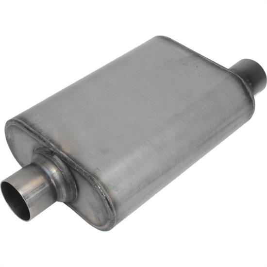 Offset Pipe Design Dual Oval Out 2 1//4 inch Inlet Exhaust Tips Stainless Steel