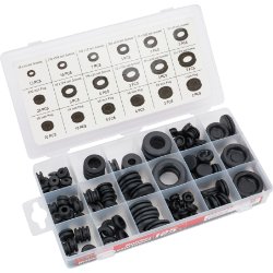 Rubber Grommet and Plug Set, 125-Piece Assortment