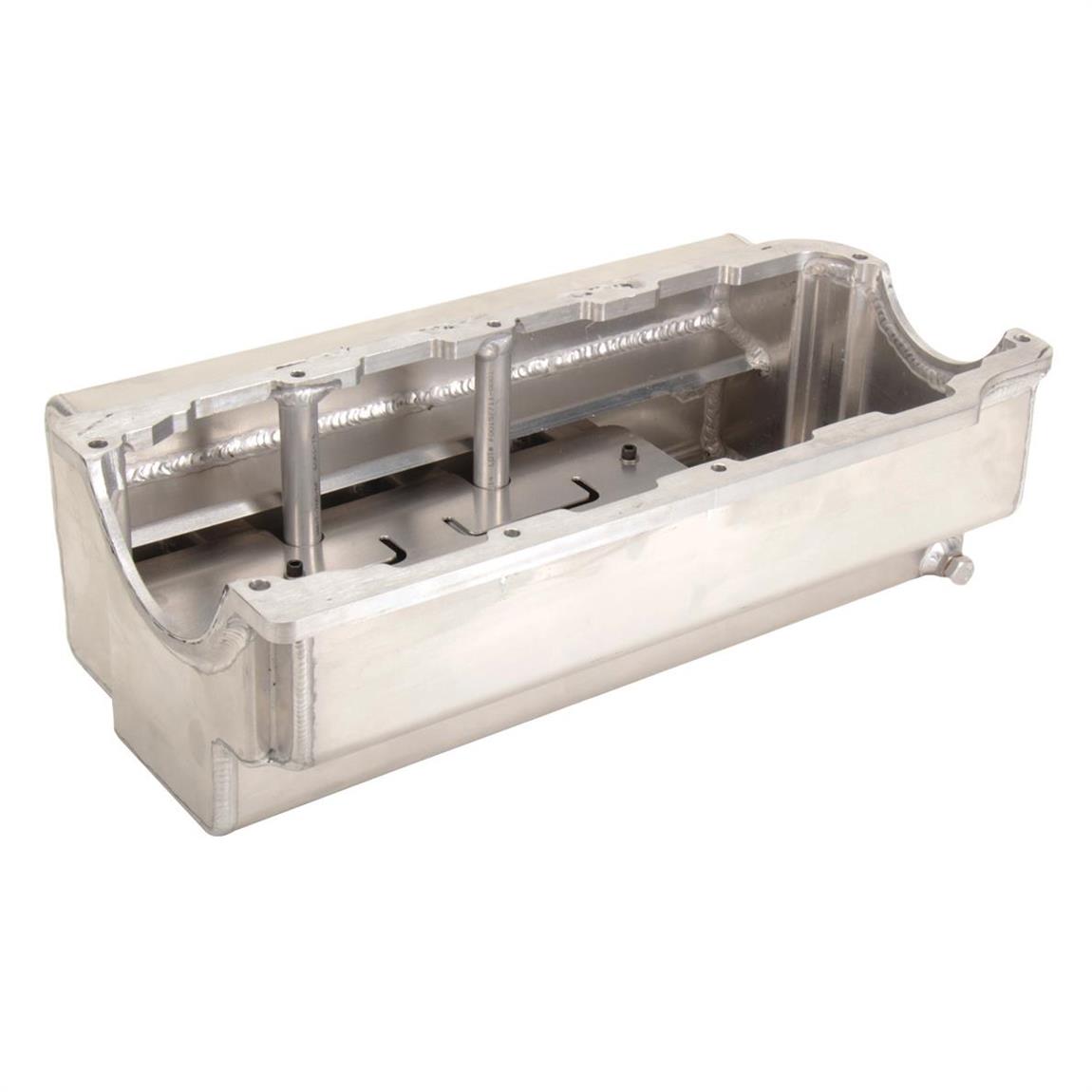 Aluminum Box Oil Pan with RH Kick Out for Small Block Chevy