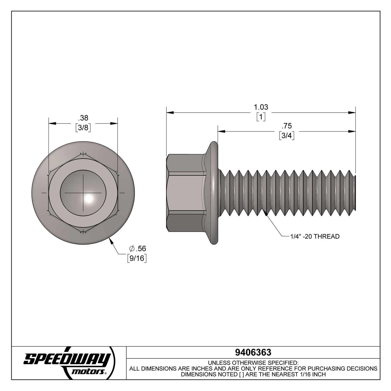 RACEBOLTS Titanium 12-Point Bolt – 1/4-20 UNC X 3/4” Long, Grade 5, 6AL-4V-693760