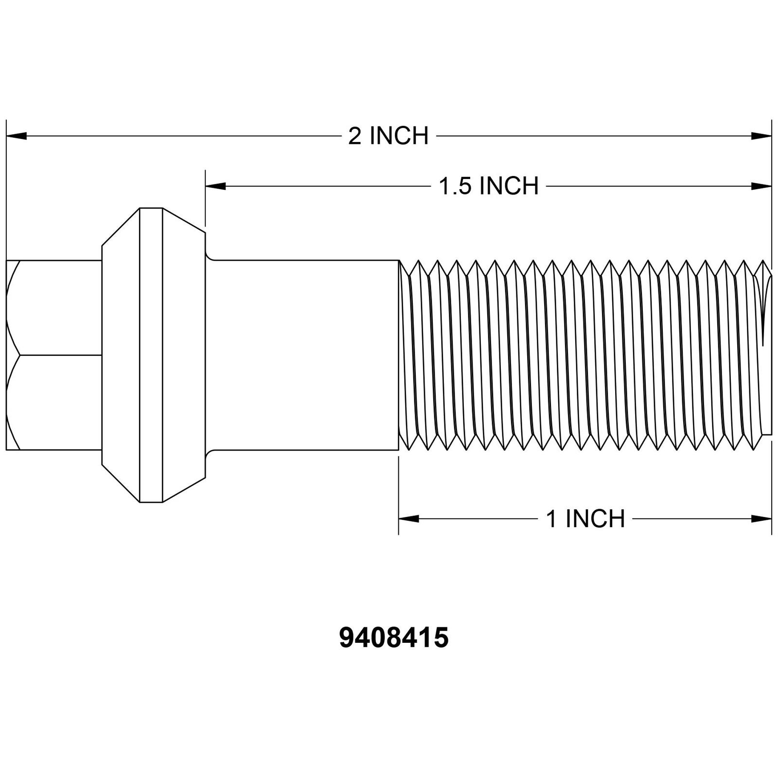 Tru-Lite Titanium Jet Head Style Bolt, 1/2 Inch-20 x 1-1/2 Inch