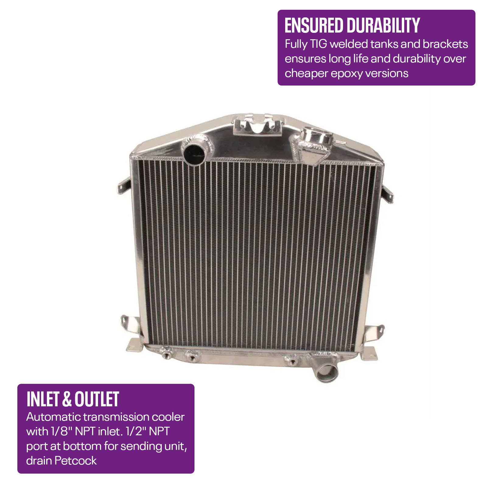 6 Inch Chopped 1932 Lo-Boy Aluminum Radiator