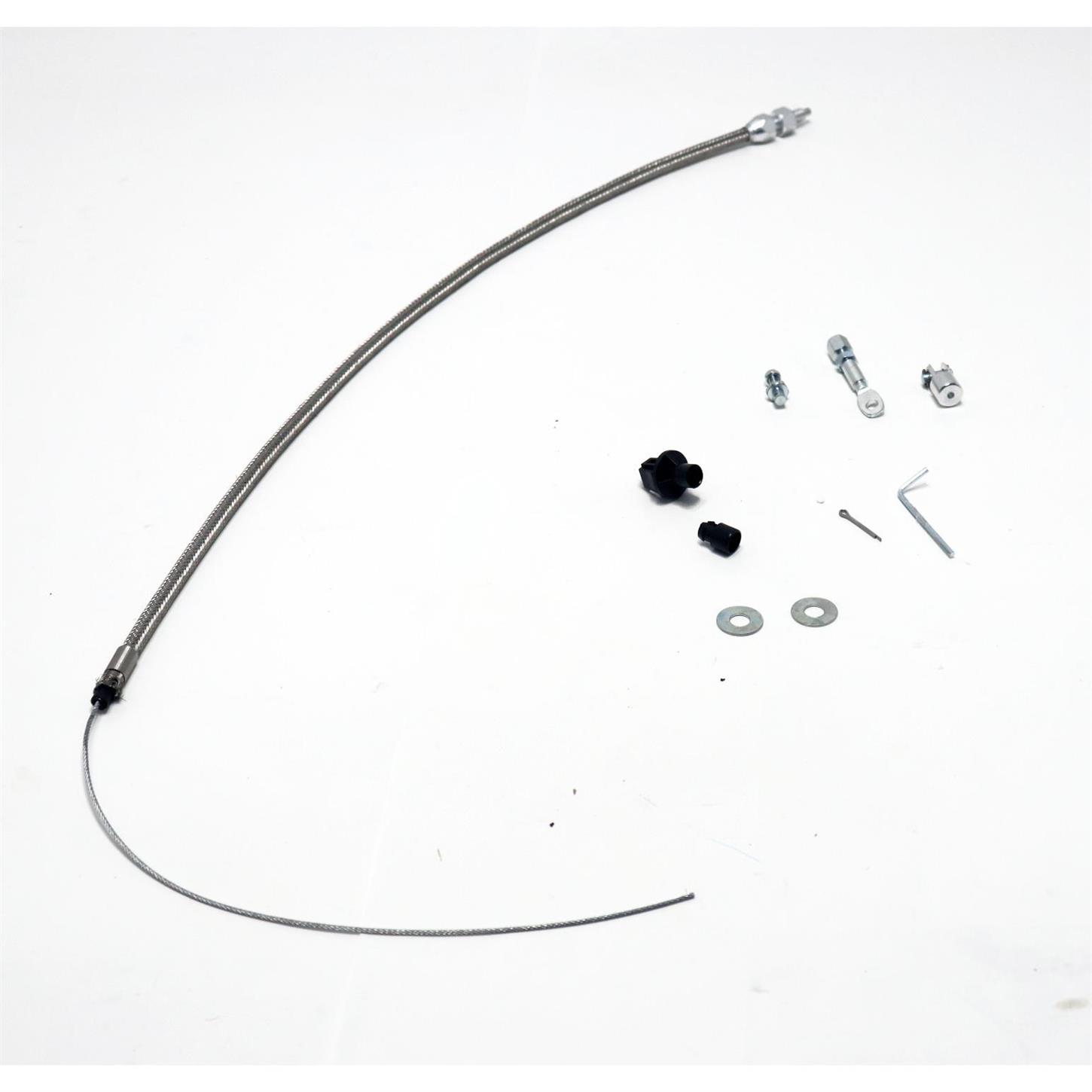 Mr Gasket 5657 Throttle Cable Kit, Stainless Steel Braided