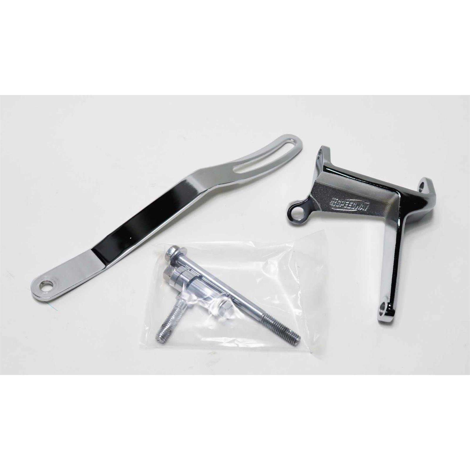 Small Block Chevy Upper Alternator Bracket, Chrome