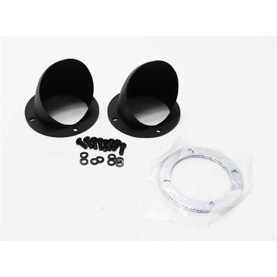 4.00 Lake Style Exhaust Header TurnOuts, Plain Steel Finish, Pai